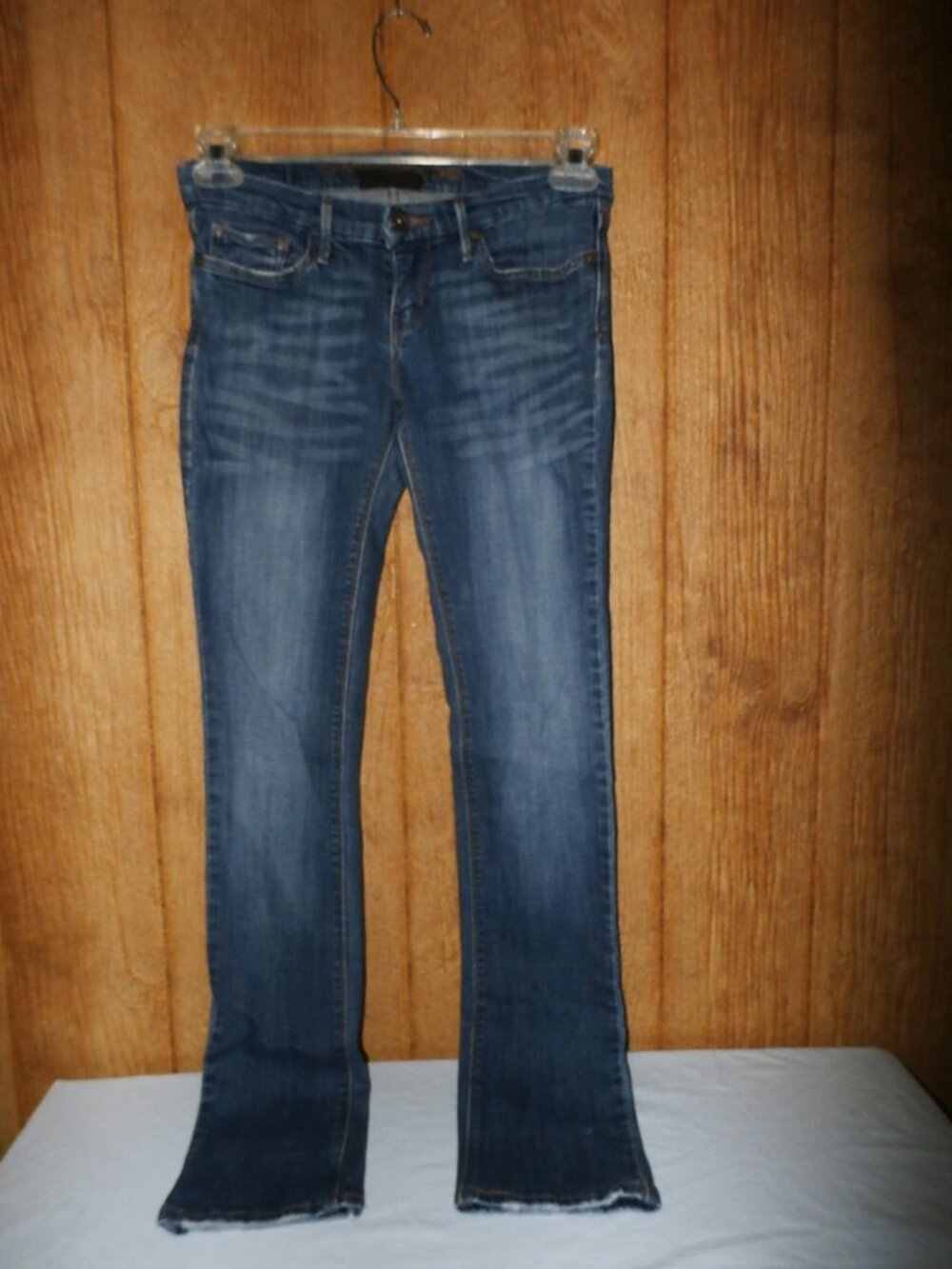 Women's Levis 424 Jeans Blue Straight Stretch Denim Size 3M